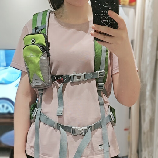 Xu Qixing outdoor mountaineering bag shoulder strap hanging bag mobile phone bag multi-functional shoulder crossbody bag universal wrist bag running sports bag black