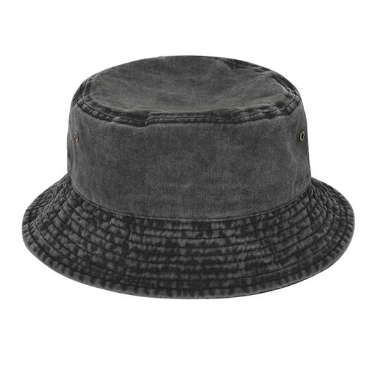 Wine style senior washing cowboy fisherman hat men and women Japanese retro summer Korean version versatile face showing small sunshade bucket hat basin hat trendy air hole denim blue M56-58cm