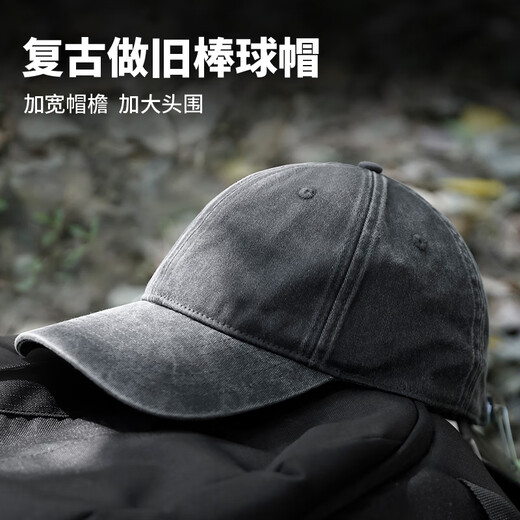 战术鸟(纯棉)男士棒球帽美式牛仔鸭舌帽工装复古做旧休闲软顶帽子