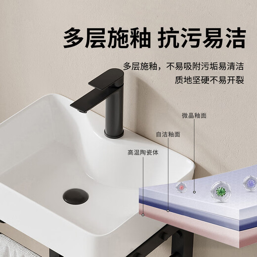 Duladiya Kleine Apartment Wandmontierte Waschbecken Keramik Waschbecken Einfaches Hangesbecken wasserdicht