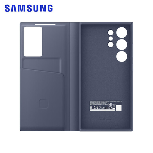 SAMSUNG Galaxy S24 Ultra Smart Window Protective Case Flip Phone Case Original Phone Case Purple