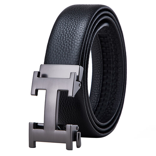 Falai Armani Men's Belt, Men's Greatin Leather Cuir Automatic Buckle, Light Luxury Belt, H Boucle, ceinture polyvalente, cadeau de la Saint-Valentin à Boyfriend et Mari 58PD826Q Boîte cadeau en bois massif 130 cm