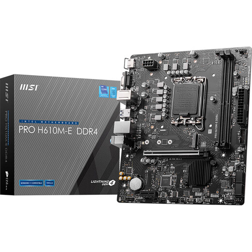英特尔（Intel）12/13代酷睿CPU 微星H610主板CPU套装 板u套装 微星 PRO H610M-E D4 i3-12100 盒装
