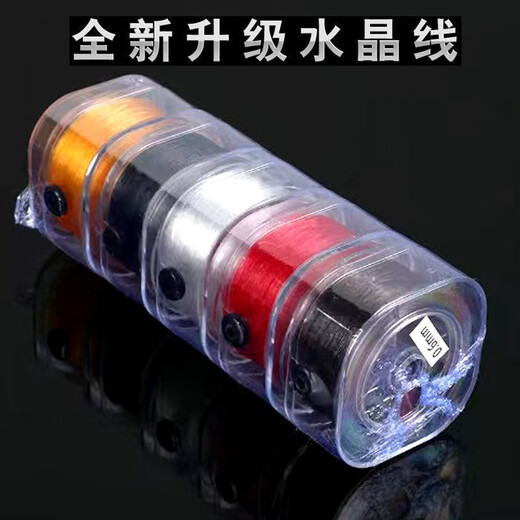 Xuanxia imported flat silk crystal elastic thread amber beeswax crystal pearl agate bracelet special beading thread with lead wire elastic thread brown