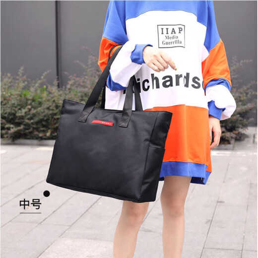 Yilang short-distance travel bag Oxford cloth handbag high-end luggage bag travel bag large capacity duffel bag Black T06