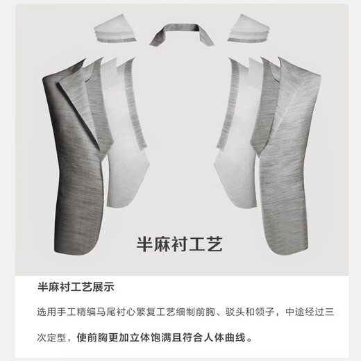 Ming Dianxing Half Linen Lined 100% Wool Suit Suit Men's Suit Suit Men's Business Formal Wedding Groom Light Luxury Black Suit+Trousers 175B Recommended 131-145Jin Jin is equal to 0.5 kg