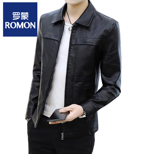 Lomond Lederjacke für Männer im Herbst und Winter Slim Fit plus samt verdickte warme winddichte Jacke für Männer vielseitiger, lässiger neuer Stil Jacke 9902 Schwarzer regulärer XL