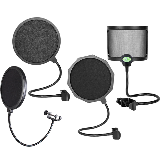 Silverbait anchor microphone pop-up cover double-layer wind-proof net Gooseneck recording studio radio broadcast room condenser microphone anti-blast sound and anti-noise POP filter diamond-shaped extra large blow-out net