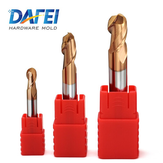 DAFEI 55 degree carbide tungsten steel ball end mill 2 edge ball cutter gong cutter CNC tool machining center coated milling cutter end mill R2.0*4*10*50