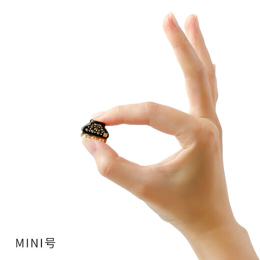 ALEXANDRE DE PARIS Vendôme Mini Clip All-match Hairpin Light Luxurious Hair Accessory Birthday Gift for Women N3 Black Gold