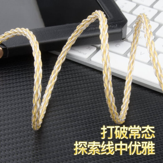 雅高聆（ACROLINK） 舒尔846榭蓝图八股金银混编MMCX接口耳机升级平衡线 Type-C插头