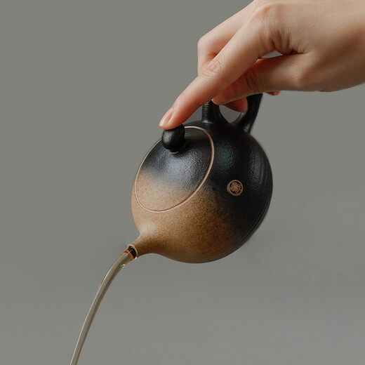 Wanqiantang (Edenus) high-end tea set set, home living room teapot, tea cup, tea set, tea set, full set of housewarming gifts, everything is successful, Qiu Shan kiln glaze (1 pot, 1 sea, 1 drain, 6 cups, 6 saucers) 15 heads