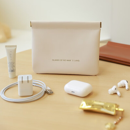 FancyFree wasserdichtes Leder digitaler Speichertasche Daten Kabel Ladegerät U Disk Kopfhörer-Speicherbeutel Handgepäckbeutel Karamellfarbe 2 Packungen (Digitalbeutel + Brillenbeutel)