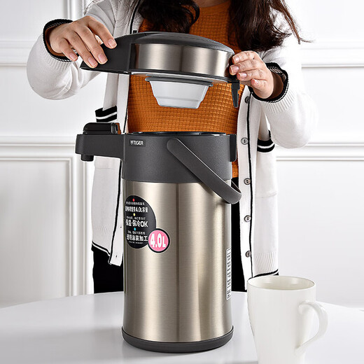 TIGER Vacuum Stainless Steel Air Pressure Powerful Insulation Kettle Household MAA-C300-XC Silver 3L Double Eleven Gift