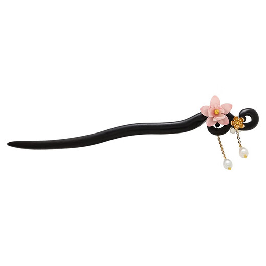 Su Shiliu hairpin for women, high-end, ancient style, fringed sandalwood hairpin, Hanfu hairpin, hairpin, birthday gift for girlfriend, pink peach hairpin