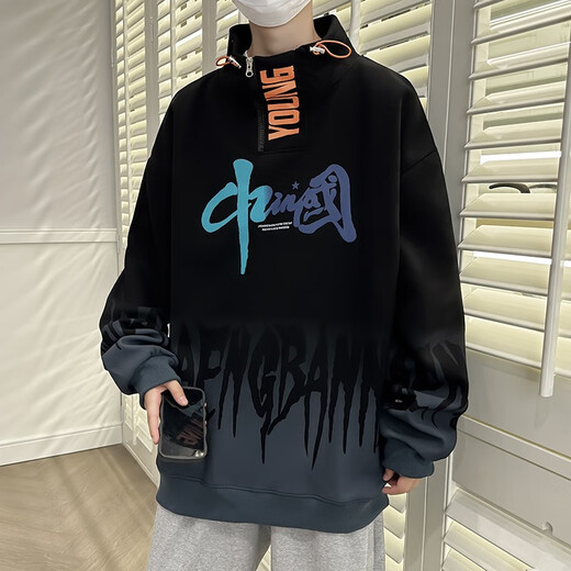 
Boyle Di spring and autumn boys half turtleneck base shirt 12-year-old middle school student handsome top 15 teenager big children long-sleeved sweatshirt 693 blue (single-piece sweatshirt) quality upgrade 165 L (recommended 98-120 Jin [Jin equals 0.5 kg])