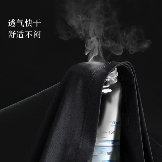 李宁紧身衣背心健身男无袖高弹速干运动跑步套装篮足球训练服打底上衣 能量黑-紧身款 XL