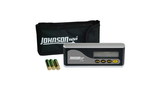 Johnson 15cm magnetic digital level, automatic flip-up display, backlit screen, five measurement units