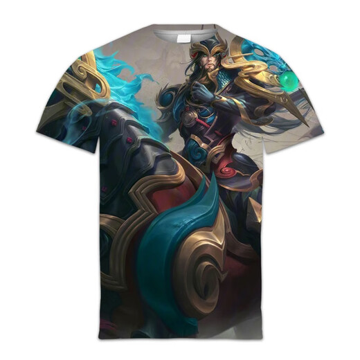 
Pavilion King of Glory T-shirt Five Tiger Generals Clothes Print Limited Skin Door Brothers School Customization Trend 1518 Huang Zhong-Liehun M (91-100Jin [Jin equals 0.5 kg])