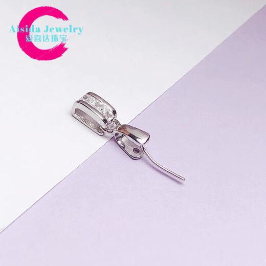 Fat Donglai same style jade pendant buckle head 18K gold small jade pendant buckle necklace buckle accessories style 4 white gold