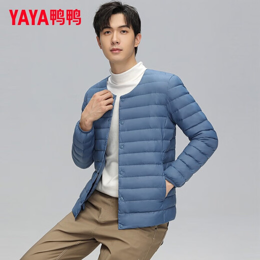 YAYA Lightweight Down Jacket Men's 2025 Winter New Fashion Slim Fit Versatile Warm Laminated Inner Jacket Liner Black L