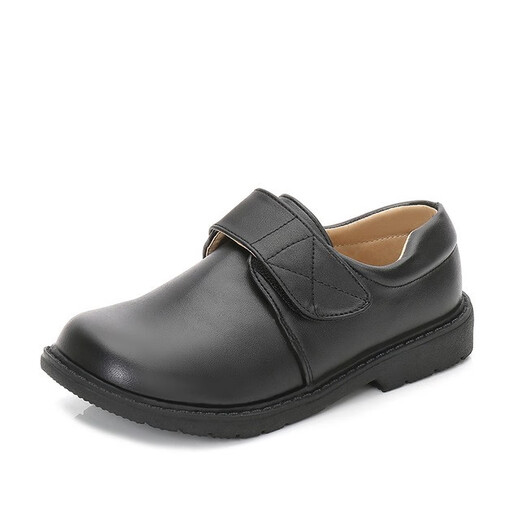 Yu Shang Zhenpin Classic British Boys' Leather Shoes 2025 Children's Performance New Performance Small Leather Shoes Soft Bottom Boys' Shoes Student School Shoes Black Subsurface 32 Inner Length 19.6cm
