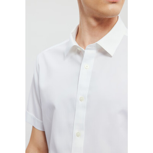 
Seven Wolf Short Sleeve Shirt DP No Iron Shirt Summer New Product Fashion Commuter Men's Shirt Business Men's Formal Wear 801 (Beige) XL 175