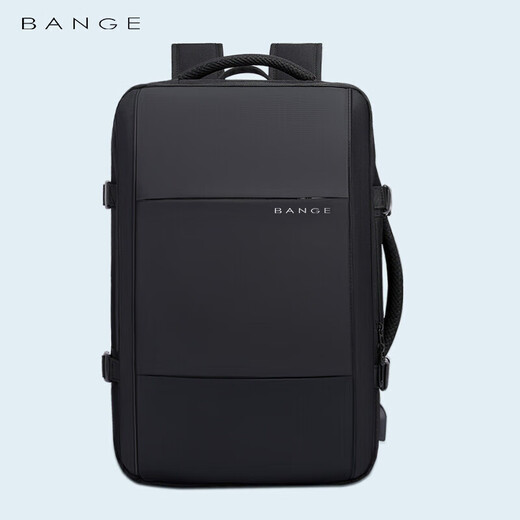 Bange backpack men's business commuting large capacity expandable business trip backpack travel bag school bag gift computer bag black big