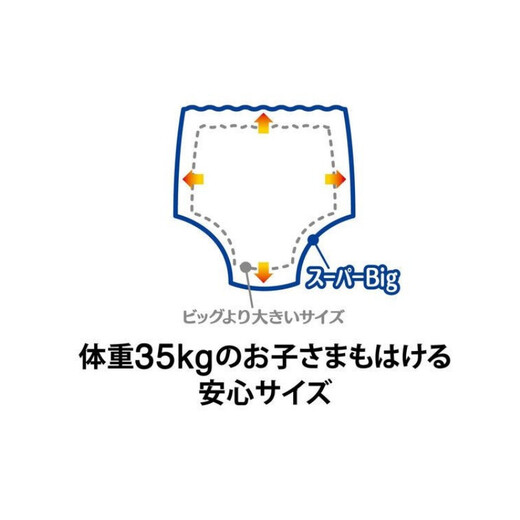 尤妮佳（MOONY）日本本土版原装进口 air fit 畅透柔软透气婴儿拉拉裤儿童尿不湿 男孩用大3XL(18-35kg)14片