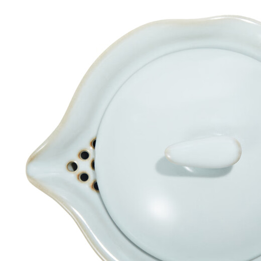 Yaci Ru Kiln Tea Set Travel Set Teapot Teacup Ceramic One Pot Two Cups Three-piece Set Ru Ci Yin Nian Set