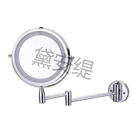 
Filling light with light mirror telescopic mirror without punching in bathroom hotel HD dressing mirror wall-mounted LED makeup mirror TQ-F1047 button switch 8 inch 3 times battery model