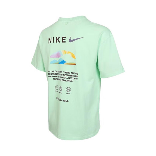 Nike (Nike) Kurzärärmelte Männer 2025 Sommer New Sportswear Trendy Gedruckt runden Hals bequem