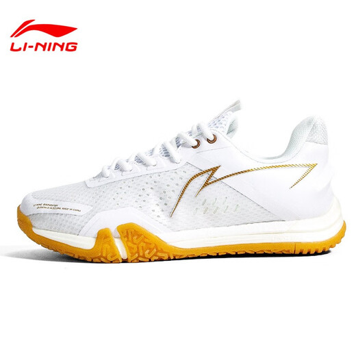 Li Ning 2025 New Guaranteed Authentic Badminton Shoes Men's and Women's Same Style Sports Shoes Ground-Flying AYTV003 AYZR007-3 Standard White 40