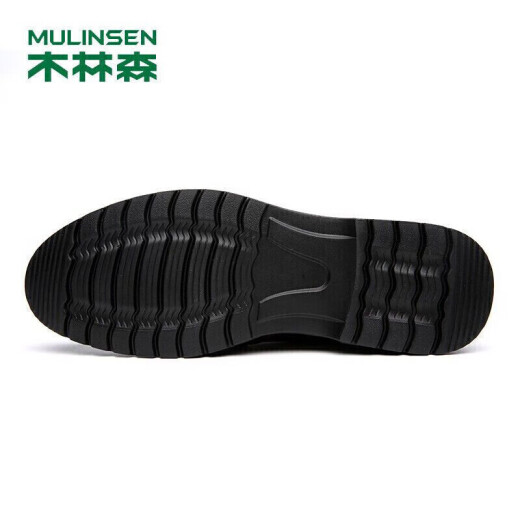 MULINSEN (MULINSEN) Zapatos para hombres zapatos de cuero de negocios Simples diarios informales de un solo tamaño negro 41 SL67341