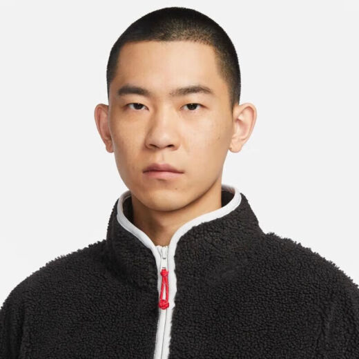耐克（NIKE）官网官方男装 2025春季新款运动服仿羊羔绒立领休闲保暖夹克外套 FZ6194-010 L 175（建议130-150斤）