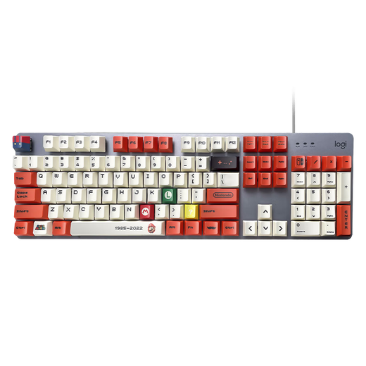 
Logitech K845 wired gaming mechanical keyboard G502 HERO e-sports wired mouse Gaming mouse E-sports keyboard and mouse game set G502HERO-blue and white stickers + K845 red axis