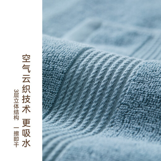 HOYO Japan antibacterial towel men's high-end face and bath towel women's pure cotton water-absorbent quick-drying sports cotton sweat towel blue ink 1 piece 95g 72cm*33cm