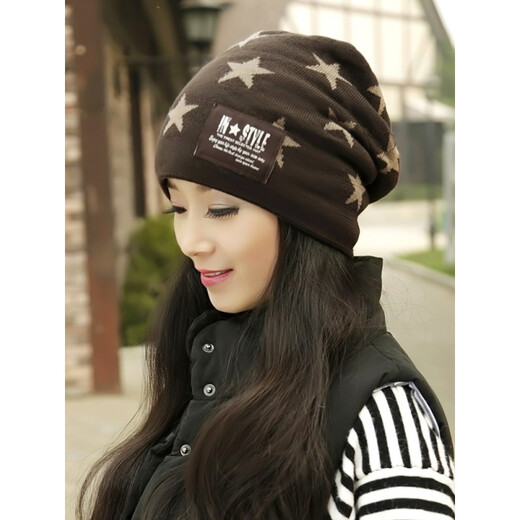 Ran Yilan Young Mom Girl's Winterhut Frauen Herbst und Winter All-Match Korean Style Trendy warm und Fleece Box Hut Fashion Ladies Mom 2 Packs (6049 Kaffee + 6052 Schwarz) Futter plus Fleece