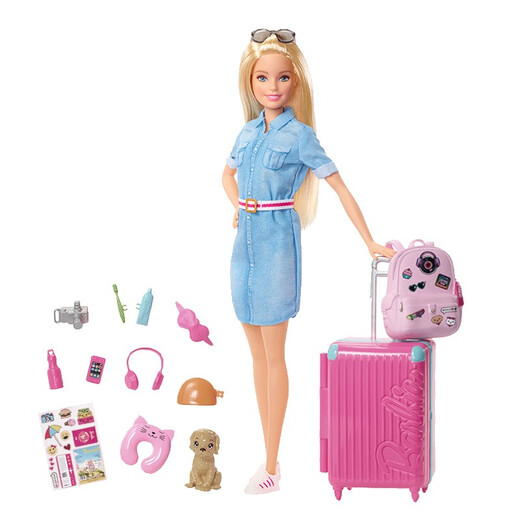 [70% neuf] Barbie (Barbie) Toys Girls Girls Girls Toys Toys Little Princess Doll Dress Up Doll - Barbie FWV25 dans Barbie Travel