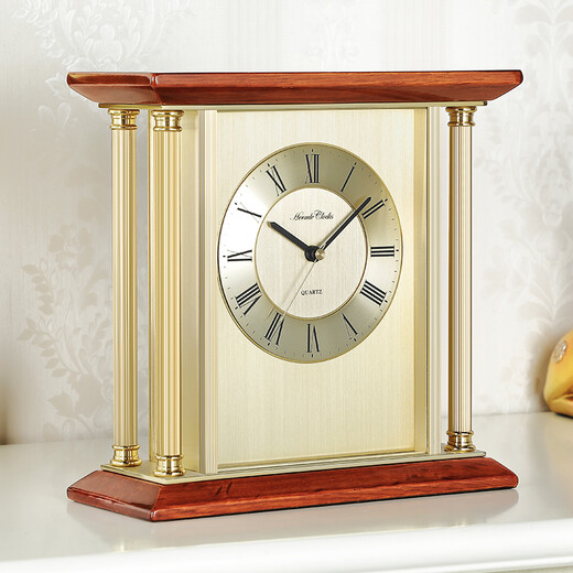 赫姆勒时钟（Hermle Clocks）欧式现代座钟客厅实木报时摆件低音低噪台式坐钟 QT203-21003