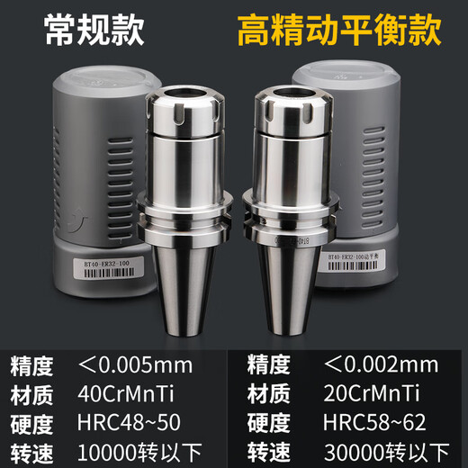 Handle personnalisée de Yonghuan BT40BT30BT50ER CHUCK 32ER25CNC Centre industriel Haute précision Gandage dynamique Balance BT40ER11150