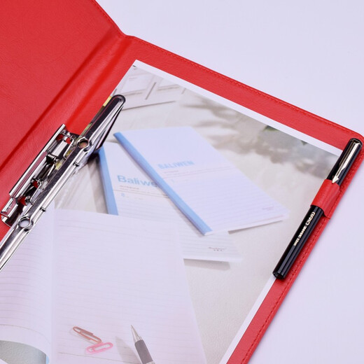 Bailiwen BL3881 RED A4 Dossier de signature en cuir Cérémonie Business Folder Contrat Contrat Contrat Contrat de négociation Folder Dossier de vente en cuir Folder Folder Custom Logo