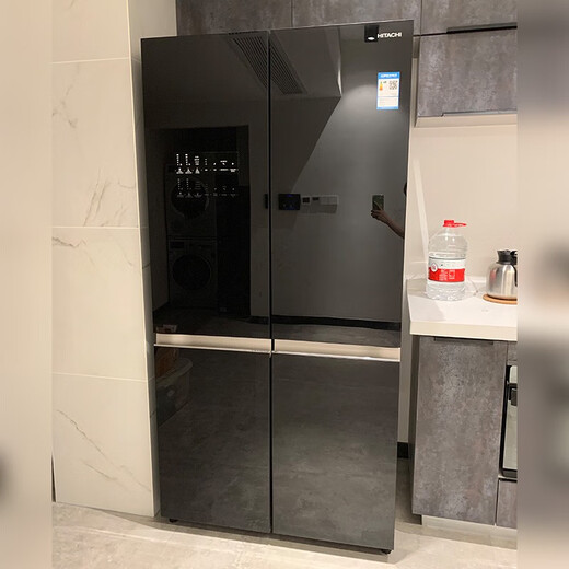 HITACHI Hitachi refrigerator 573L large capacity cross-door four-door original imported R-FBF570KC vacuum preservation automatic ice making crystal black