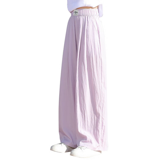 
Ikano I.KARNOW Girls Summer Suit Set Children 2025 Street Popular Internet Celebrity Fashionable Yamamoto Pants Big Children Summer New Short Sleeve Girl 9889 White + 15009 Purple [Set] 150