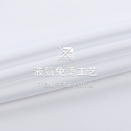 杉杉【液氨免烫】短袖衬衫男纯棉商务正装 纯白（短） 40 