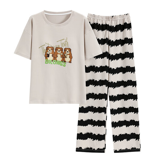 Meijun Frühling und Sommer neu purer Baumwollpyjamas Frauen -Set Koreanischer Hausanzug Kurzarmhose Frauen 9717 m