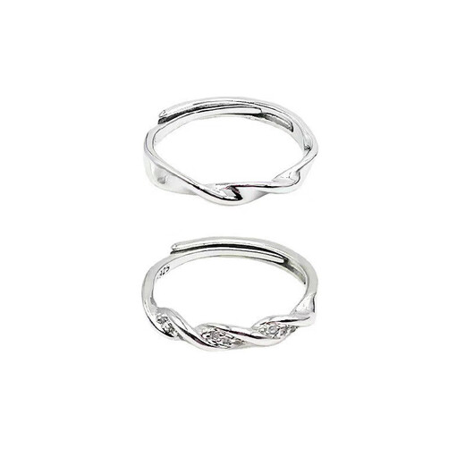 Love endless ring couple style one pair of ring best friend ins niche design adjustable temperament and physical circle J159 [female style] + J160 [male style] (one set