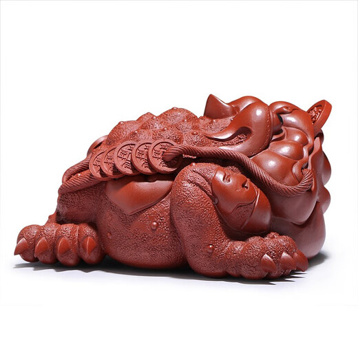 Gold inlaid jade, handmade by teacher Wang Renbing, three-legged golden toad tea pet tea table decorations, Yixing purple sand tea table decorations, kung fu tea set, Wang Renbing Jinbao golden toad