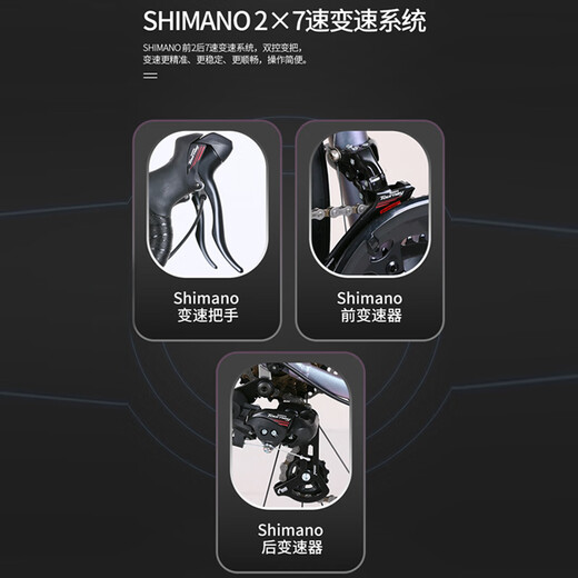 喜德盛（xds）【门店提车】公路自行车RT280超轻铝合金车架14速禧玛诺变速 太空灰/黑 700C*440