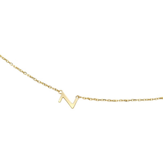 L.Bardeen 18K gold letter necklace color gold light luxury niche necklace clavicle chain for girlfriend 520 holiday Valentine's Day gift 18k Z letter